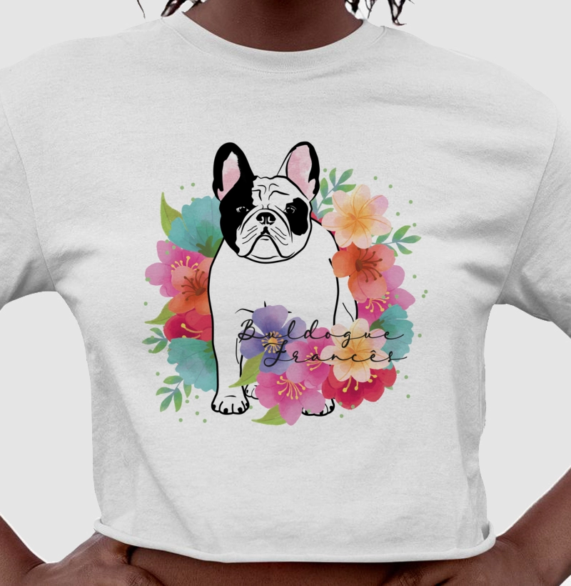 Buldogue Francês Floral