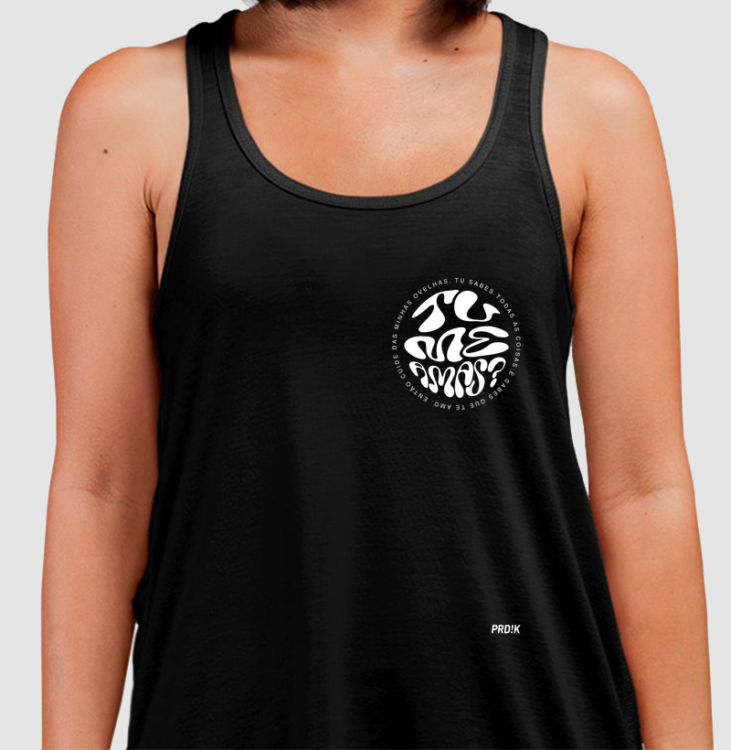 Camiseta Regata Algodão Estampa - Tu Me Amas?