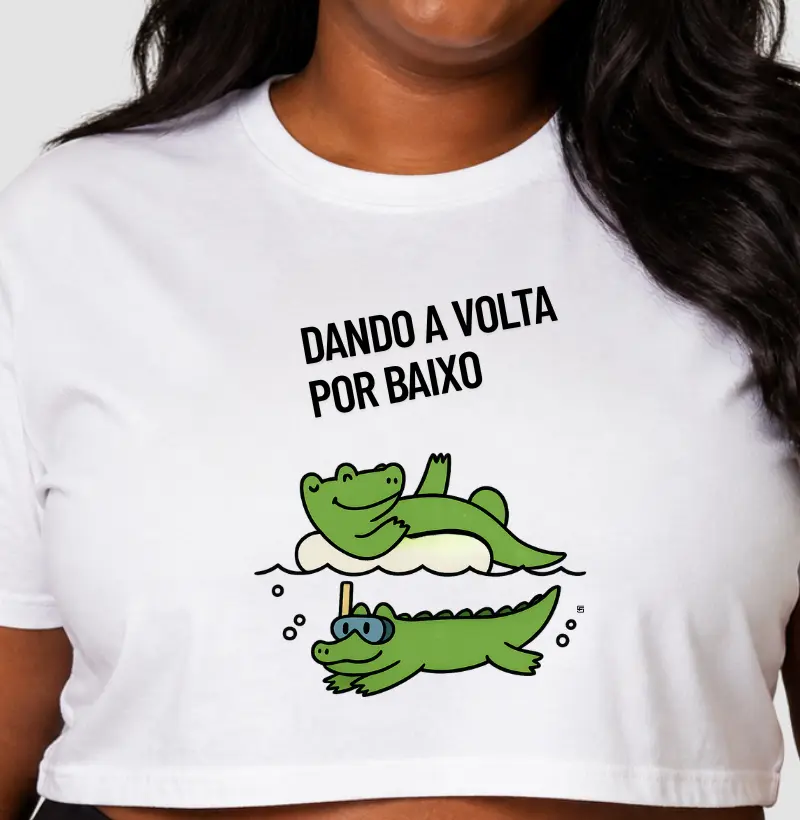 Cropped Dando a volta, por baixo 