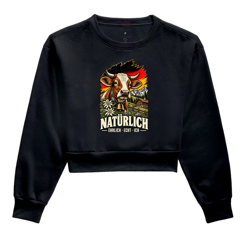 Natürlich — Ehrlich • Echt • Ich - Cropped Moletom
