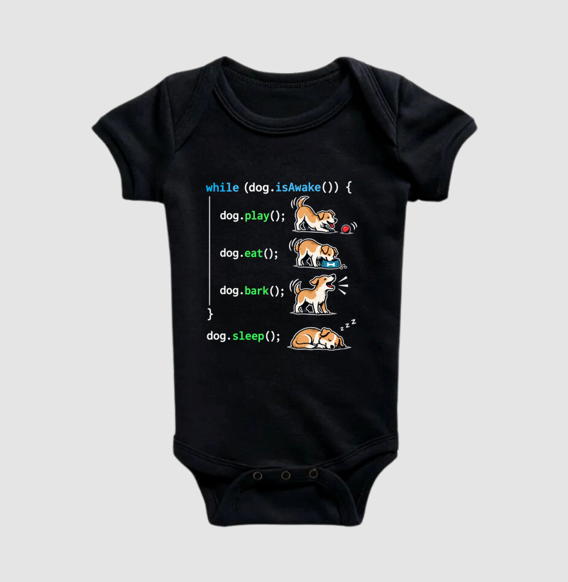 Cachorro Programador - Body Infantil