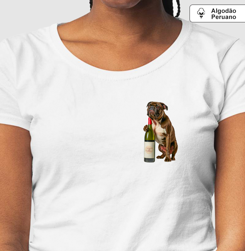 Cachorro E Garrafa De Vinho - Peito