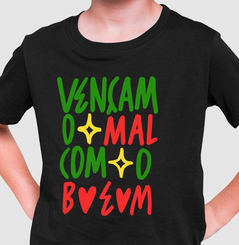 CAMISETA INFANTIL VENÇAM O MAL - POR FELIPE GUGA