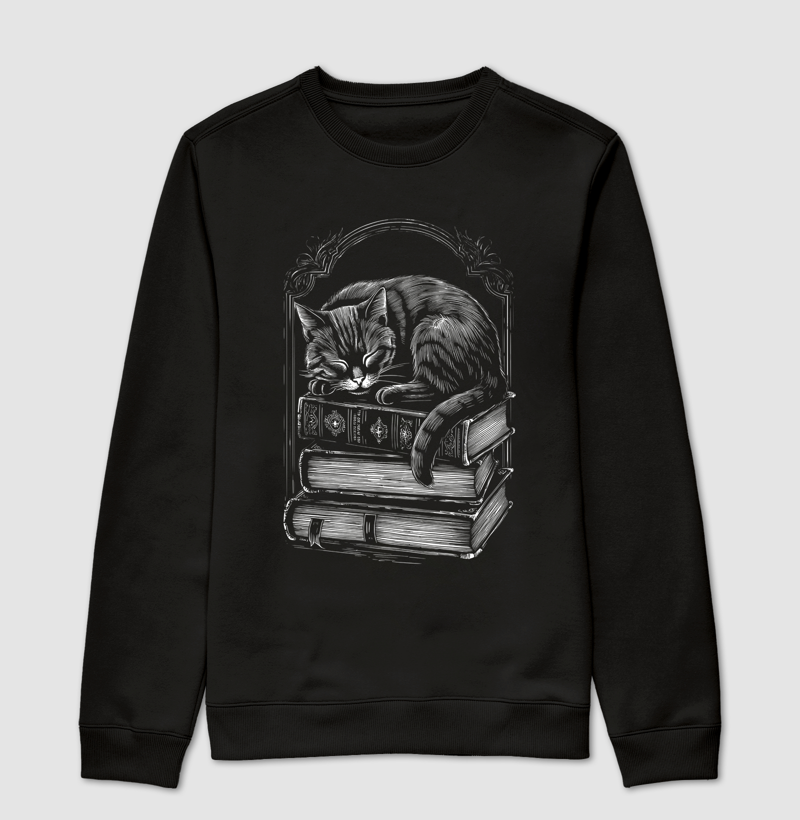 The Cat's Library - Suéter Moletom
