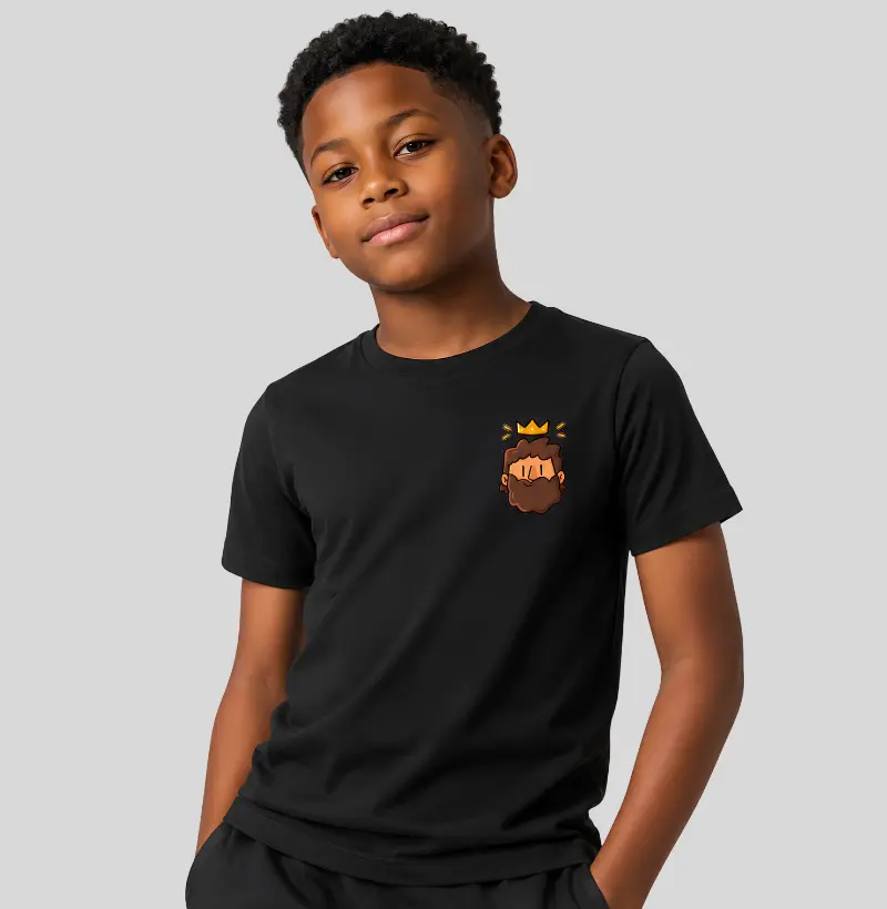 Camiseta Infantil Cristã Jesus — Coroa