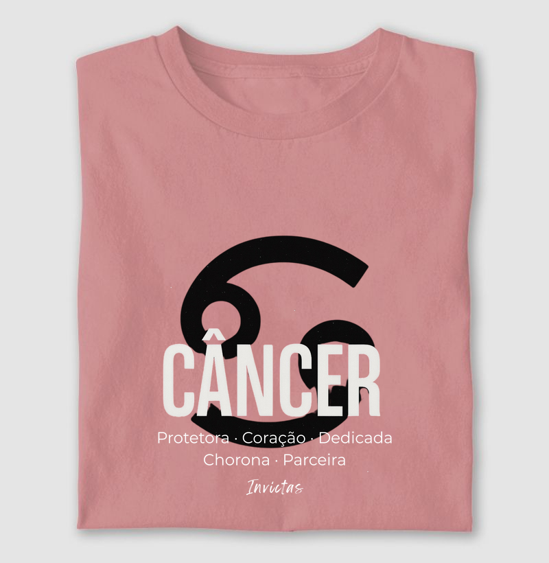 Camiseta Algodão Penteado -Câncer