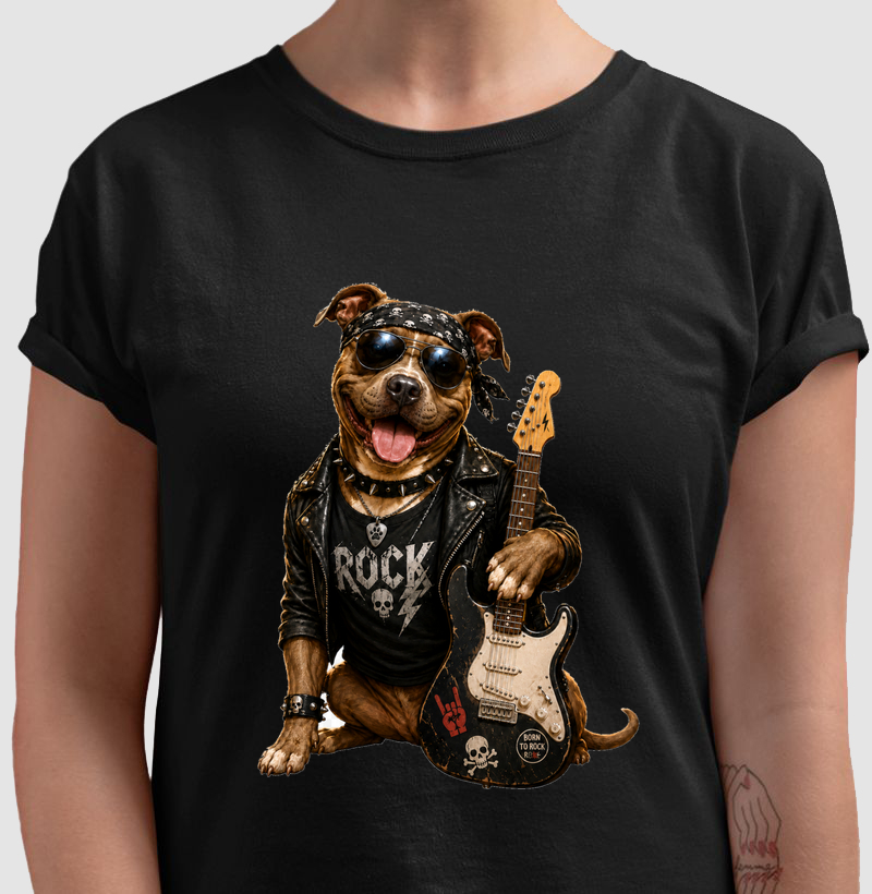 Pitbull Rock – Camiseta Patinha na Beca
