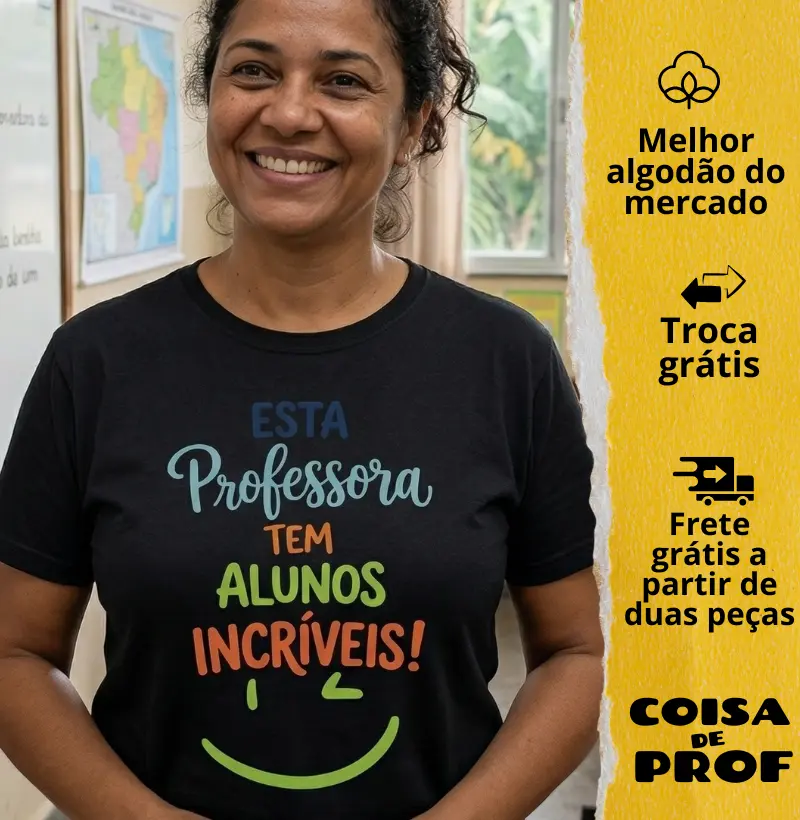 Camiseta Esta Professora Tem Alunos Incríveis