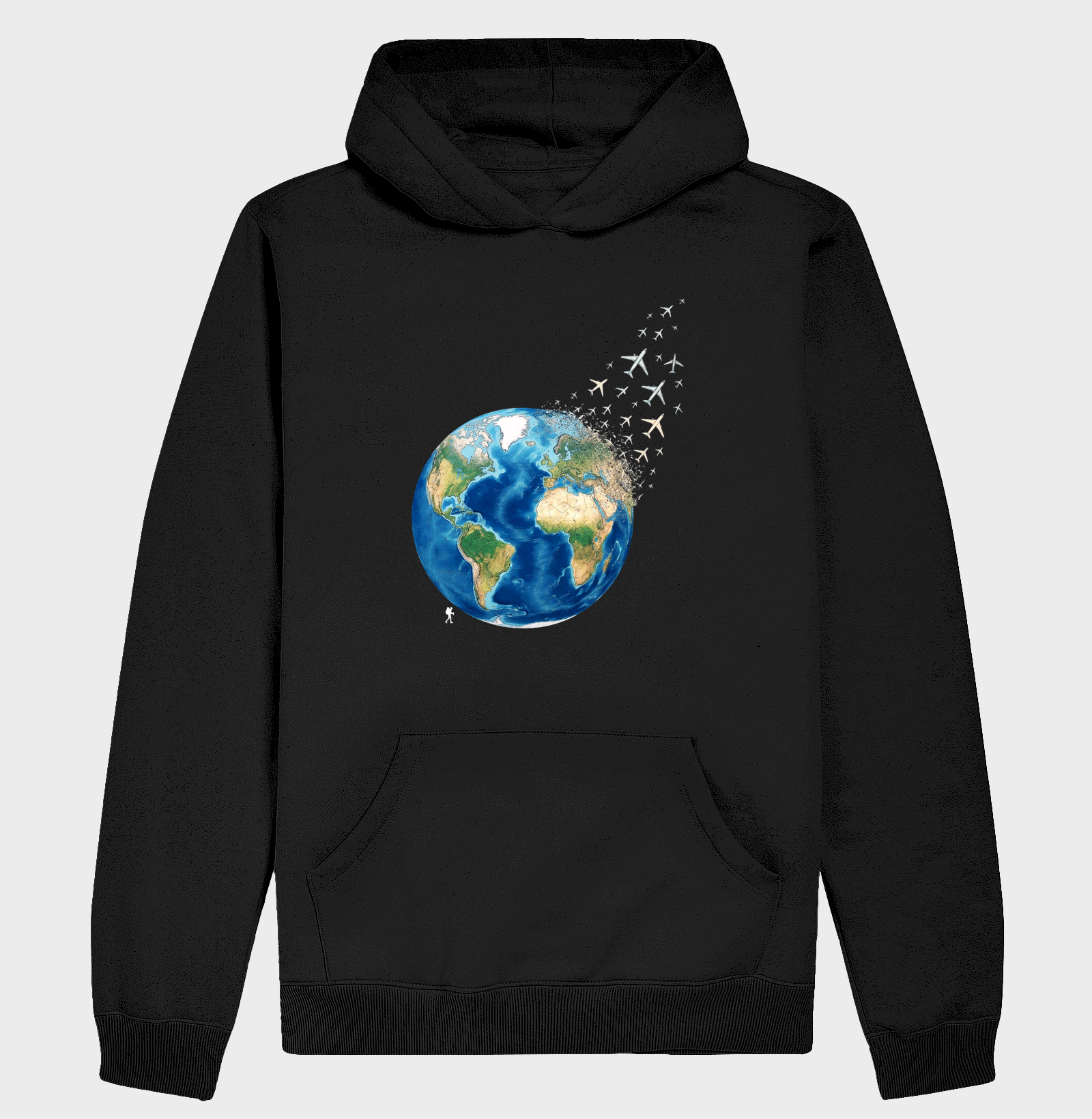 Camiseta Globo Terrestre Avioes Dispersos | Arte 3D Viagem Mundo | Colecao Viciados em Viagem
