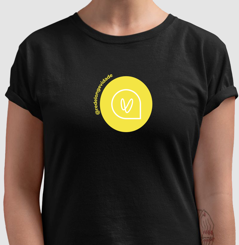 Infinito - balão cor amarelo - centralizado -  @redelongevidade