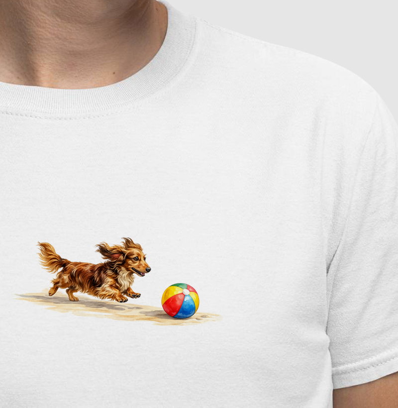 Dachshund ou Salsichinha Pelo Longo - Férias