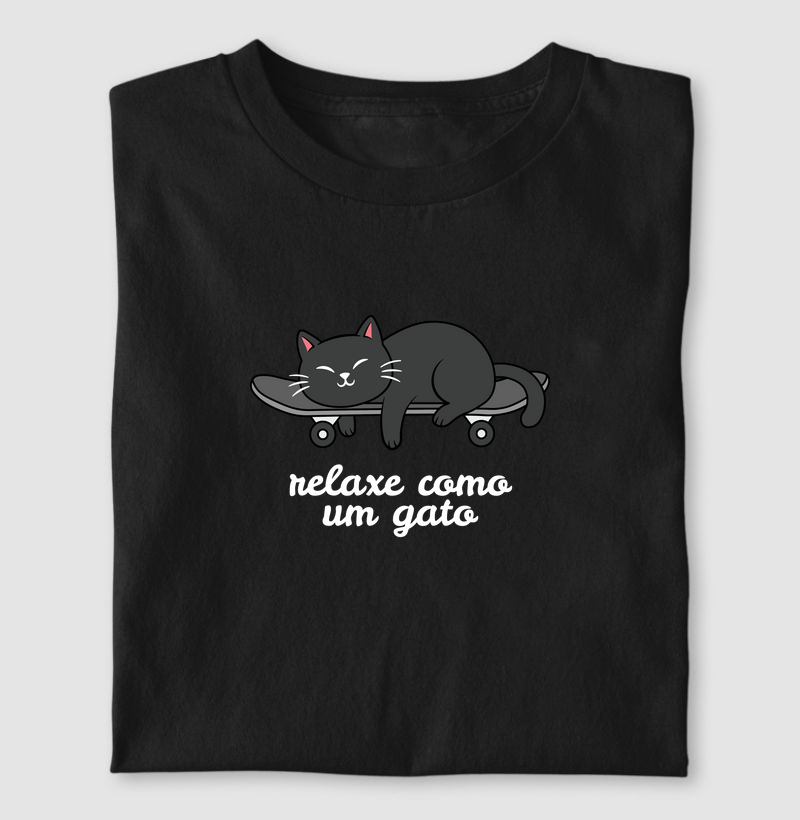 Camiseta Relaxe como um gato - Variação 1