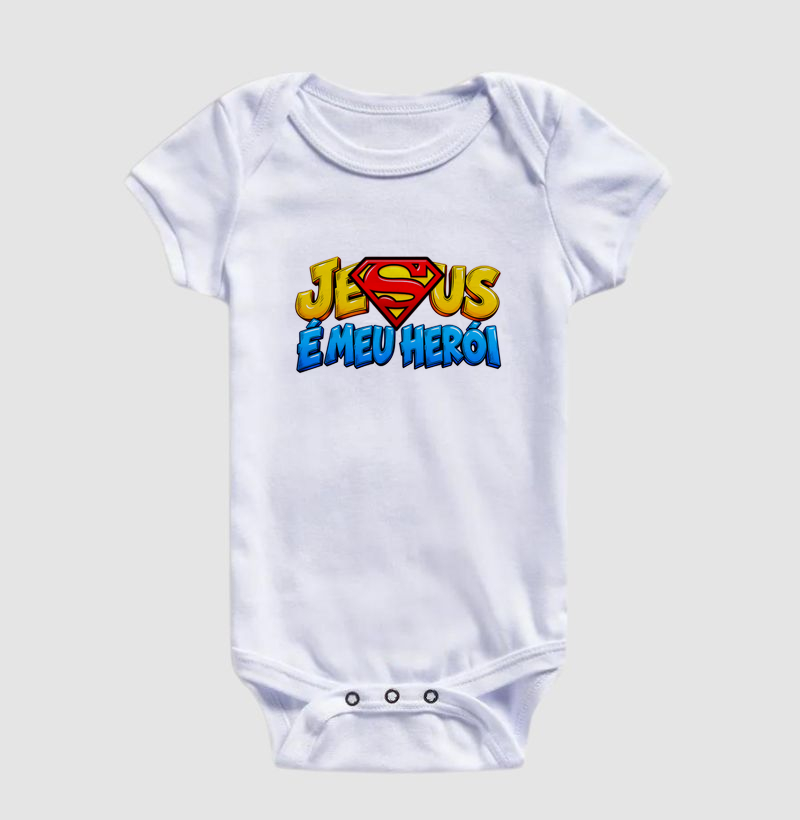 Body Infantil Jesus é meu Super - Body Infantil