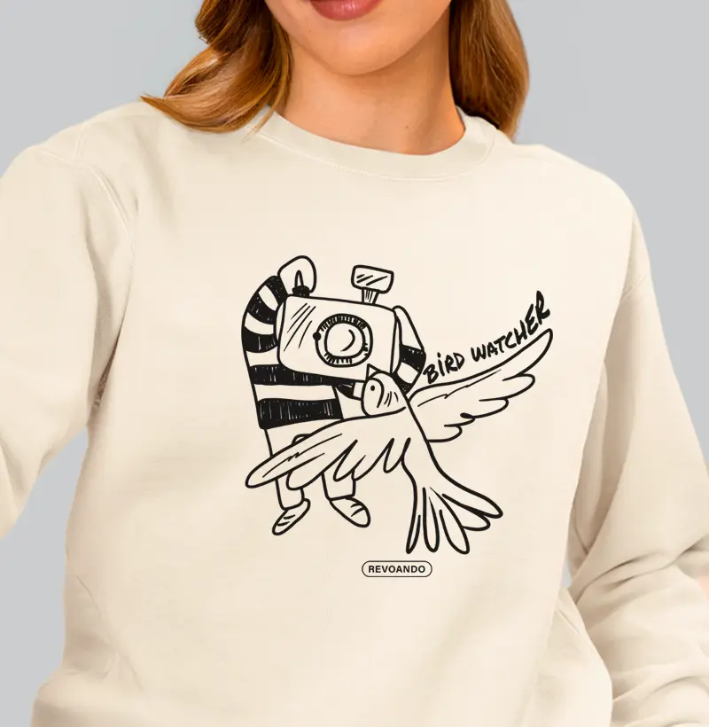 Aves em Texto - Bird Photo - Moletom