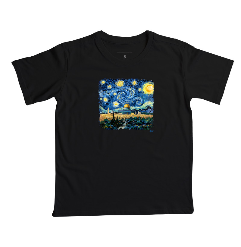 Noite Estrelada, em Jerusalem - Camiseta Infantil