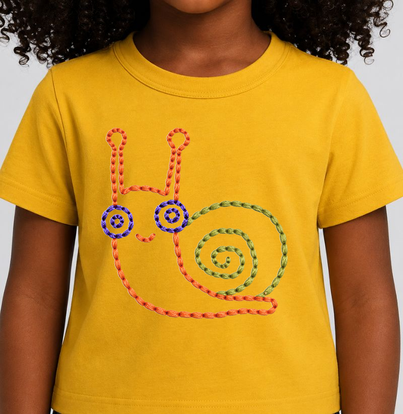 Caramujo - by Mini-Lee - Camiseta Infantil
