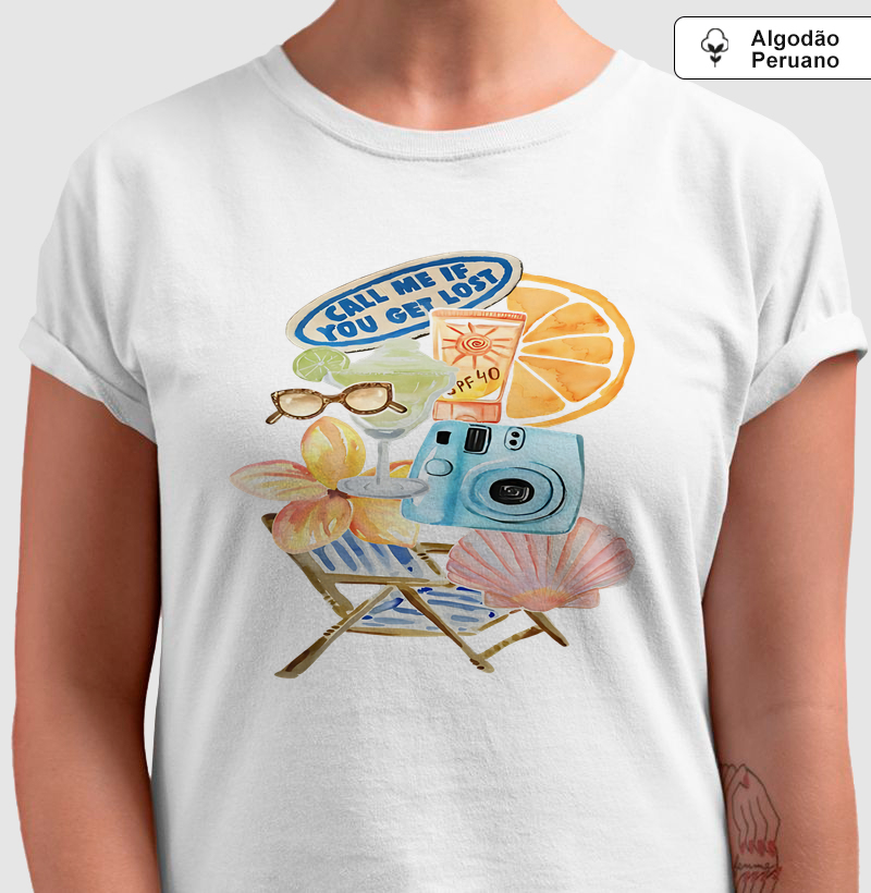 Camiseta Algodão Peruano - Call Me