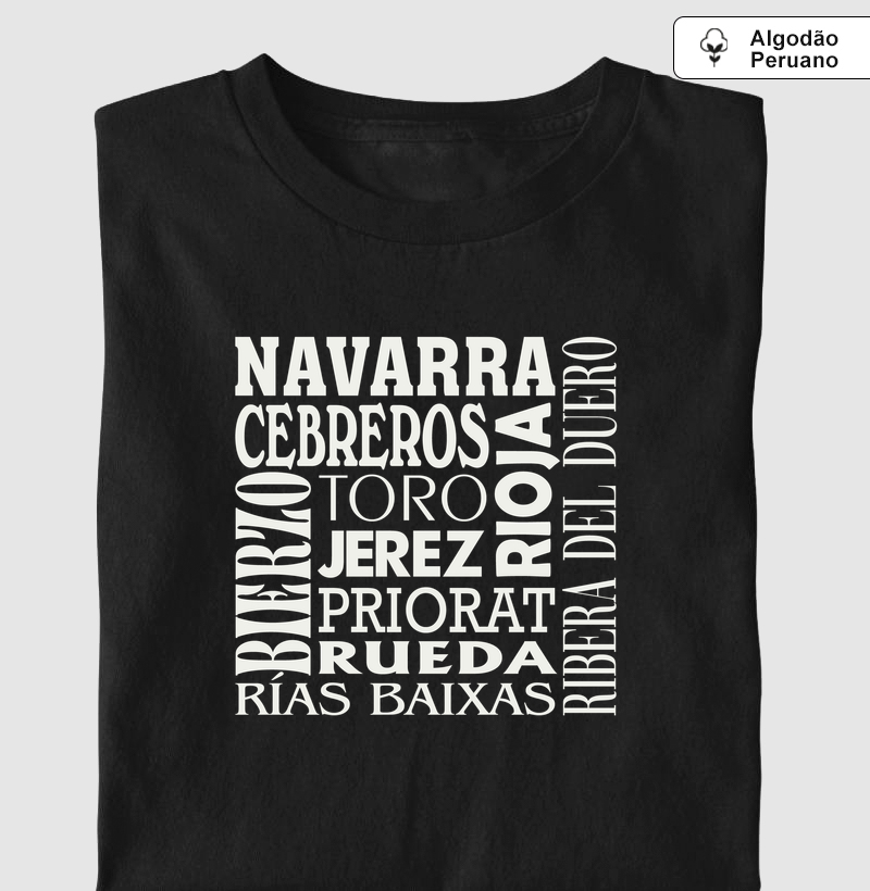 Wine Origins - Espanha - Camiseta Algodão Peruano