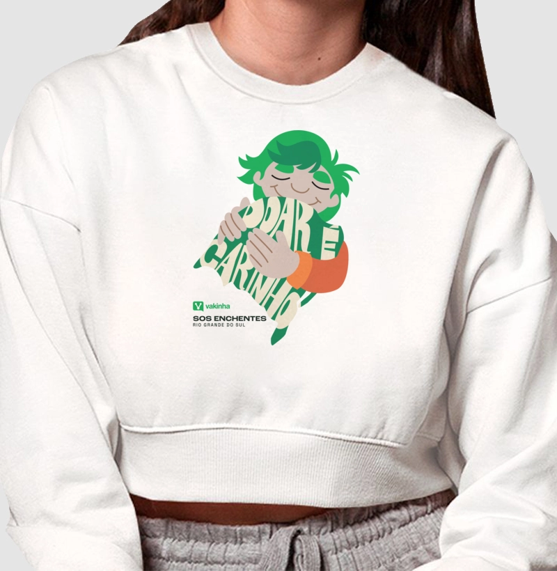 MOLETOM CROPPED - DOAR É CARINHO
