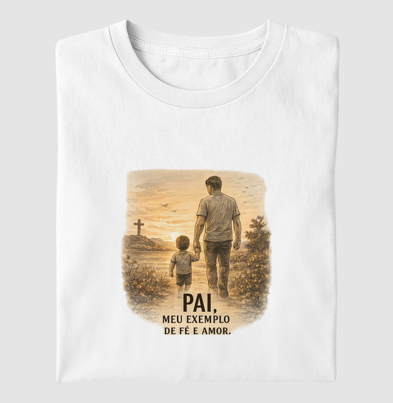 Camiseta Pai, Meu Exemplo de fé e Amor