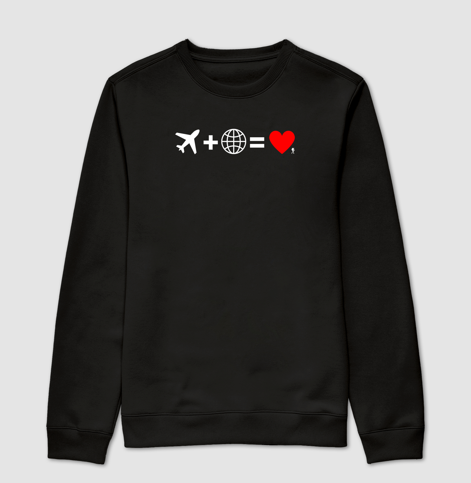 Camiseta Aviao Mais Mundo Igual Amor | Equacao Viagem Minimalista | Colecao Viciados em Viagem