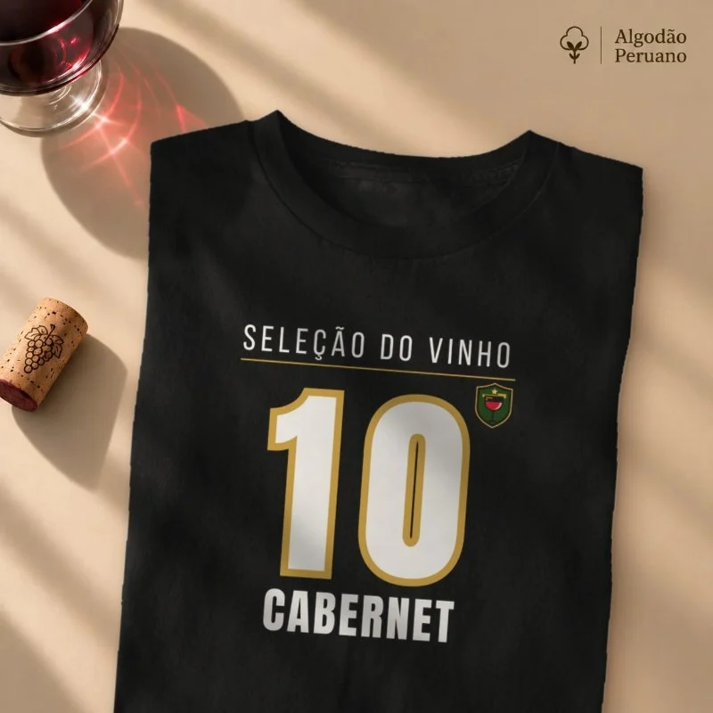 Camiseta - Seleção do Vinho 10 – Cabernet - Camiseta Algodão Peruano
