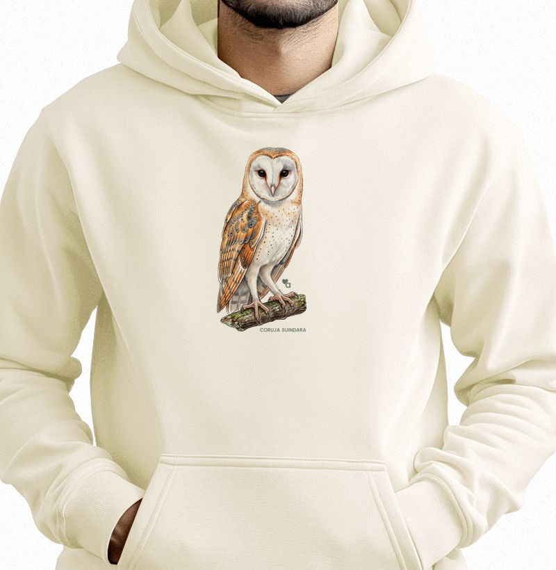 Aves - Coruja Suindara - Moletom Hoodie