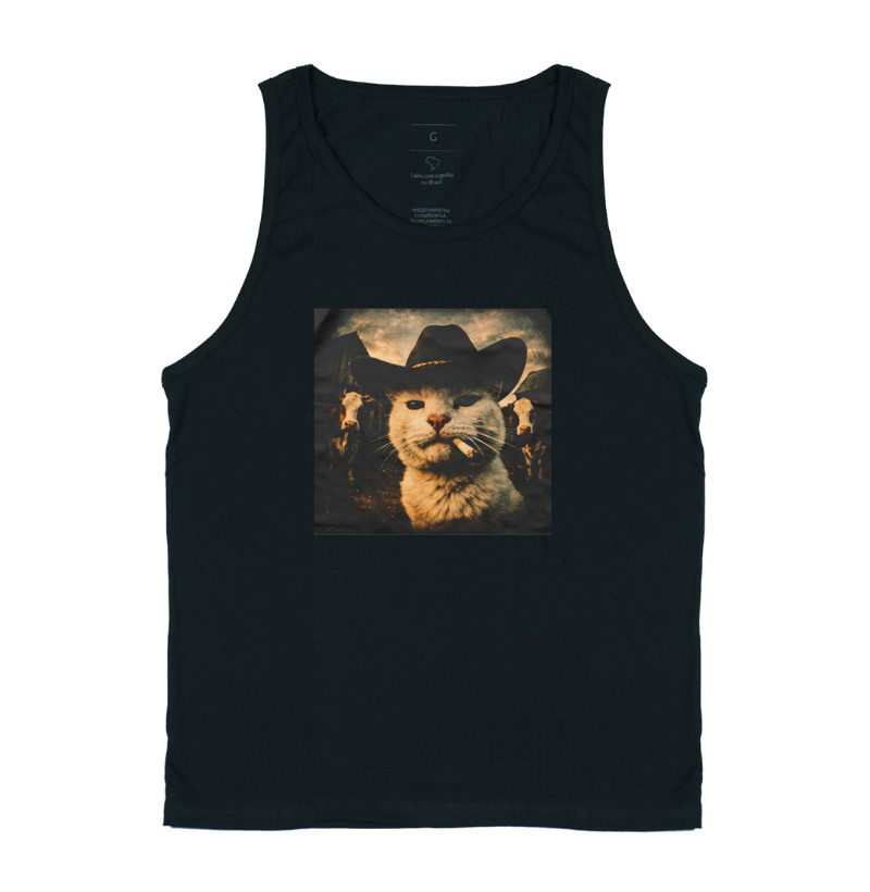 Camiseta premium Cowboy cat