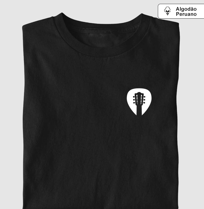 PALHETA VIOLÃO BOLSO - Camiseta Algodão Peruano