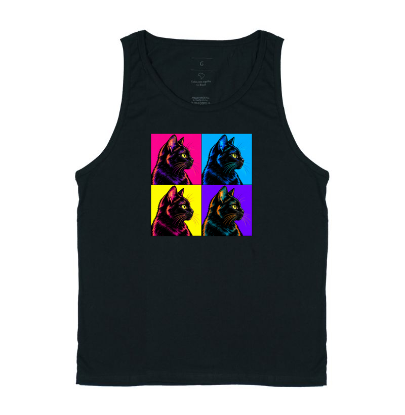 Gato Preto Pop Art - Regata