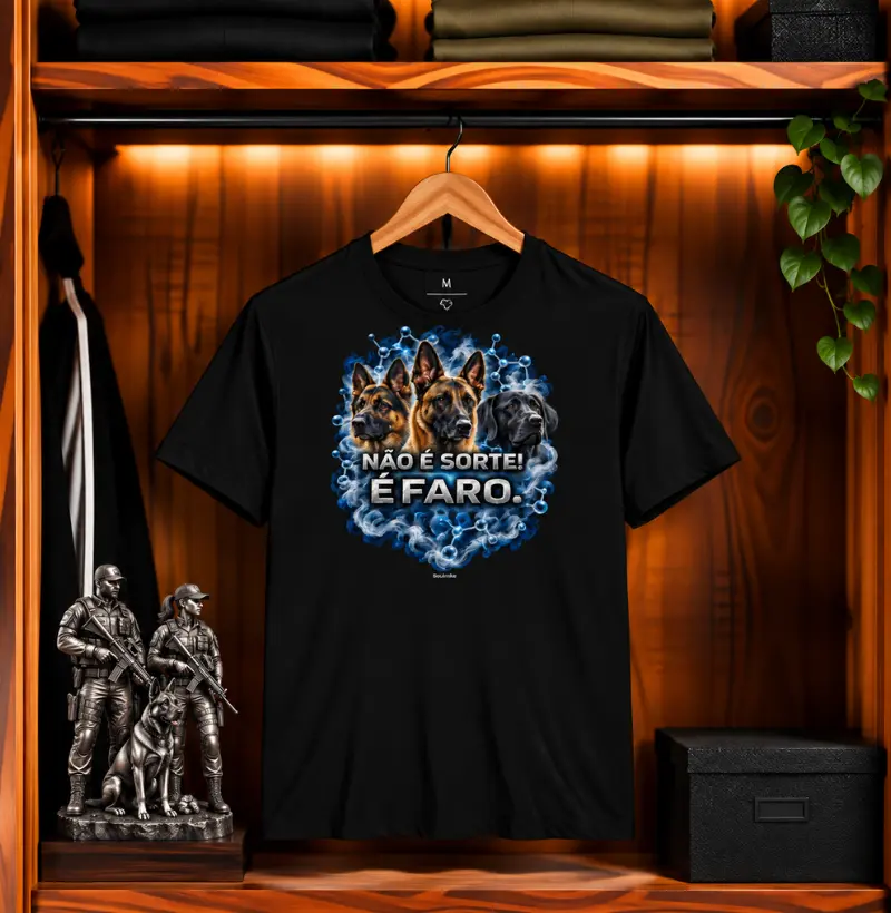Não é sorte! É faro. - Camiseta