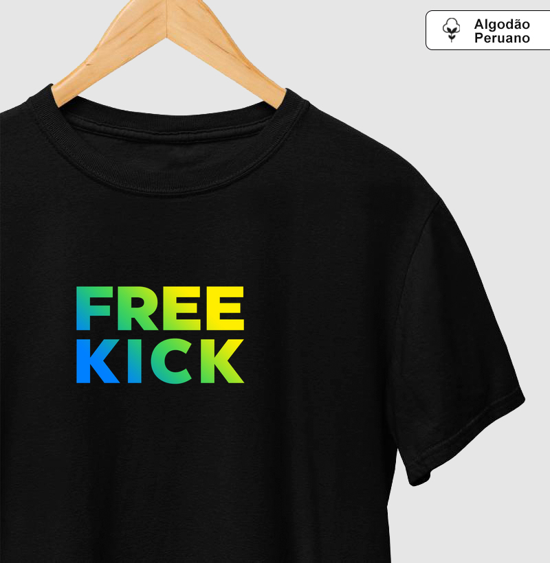 CAMISETA ALGODÃO PERUANO FREE KICK CORES BRASIL