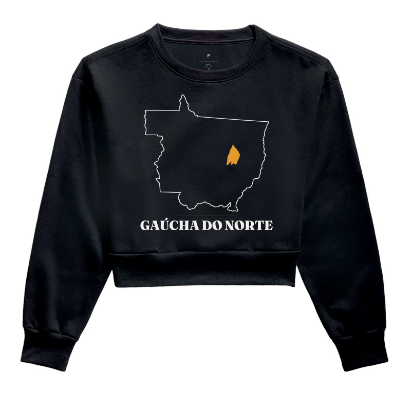 Gaúcha do Norte | Traço MT - Cropped Moletom