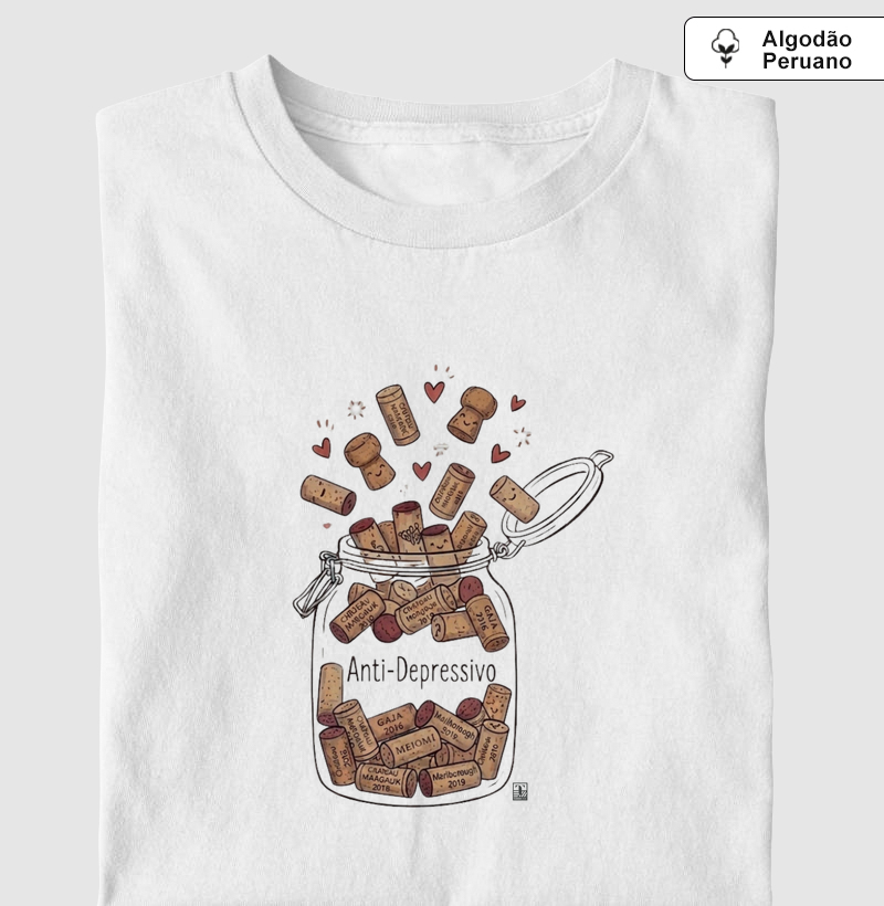 Camiseta Vinho - Pote Anti-Depressivo