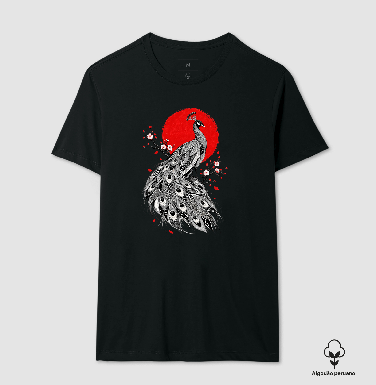 Kujaku — Elegância ao Sol - Camiseta Algodão Peruano