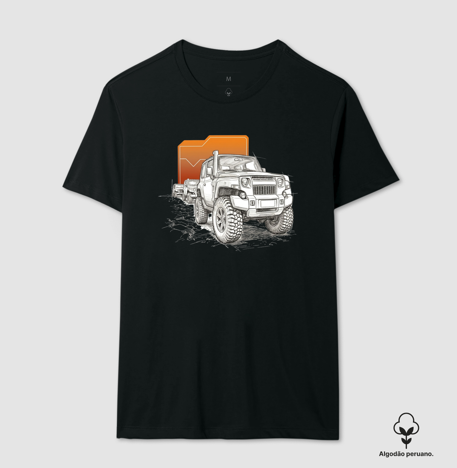 Comboio T4 rabiscos - Camiseta Algodão Peruano