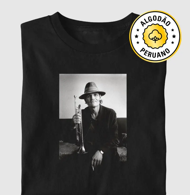 Chet Baker, 1983 - Camiseta Algodão Peruano