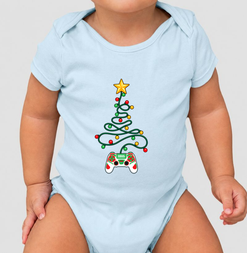 Gamepad - Árvore de Natal - Body Infantil