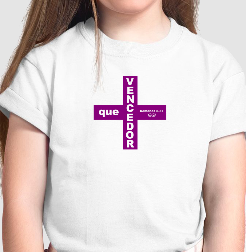 Camiseta Infantil + que vencedor Rm 8.37