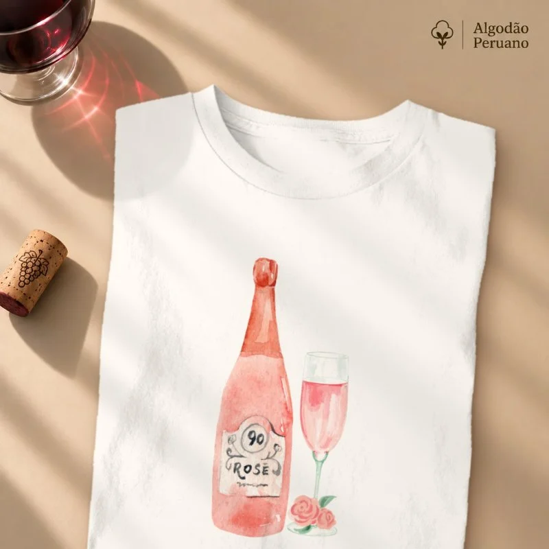 Camiseta Vinho - Rosé Elegante