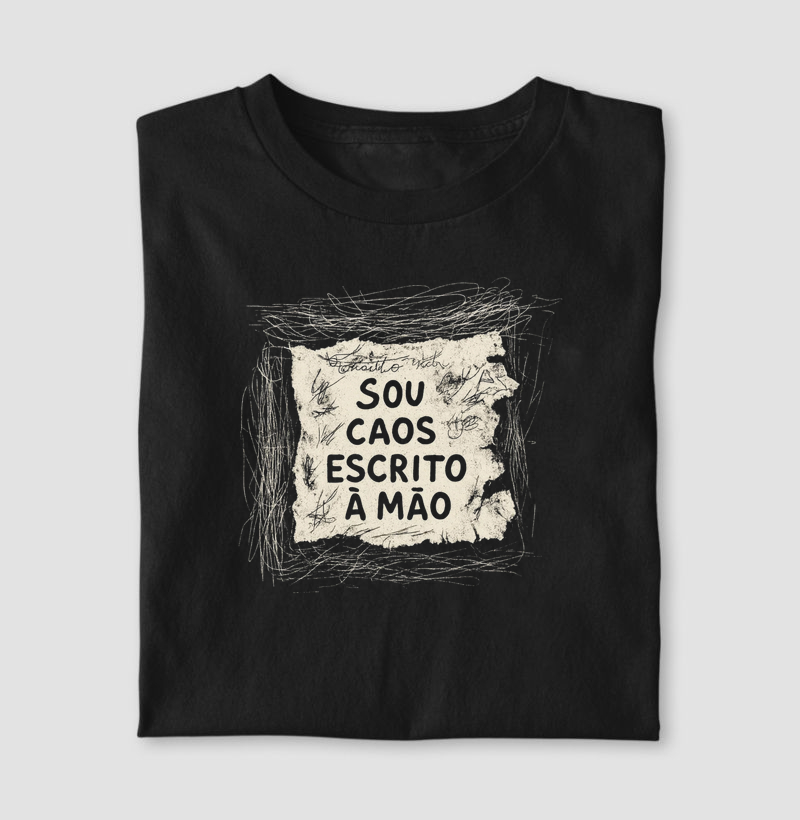 Sou caos escrito à mão