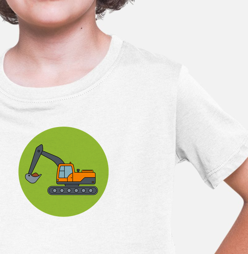 infantil - desenho escavadeira