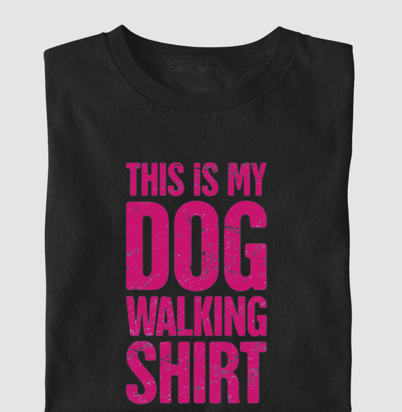 Camiseta de caminhar com o cachorro