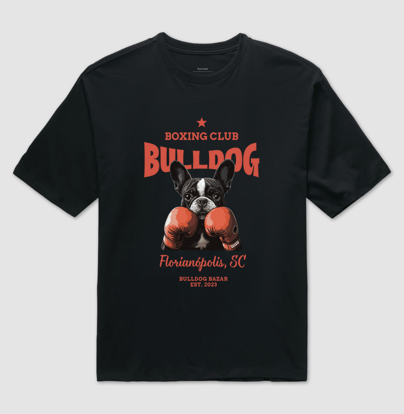 Oversized Bulldog Frances "Boxing Club"