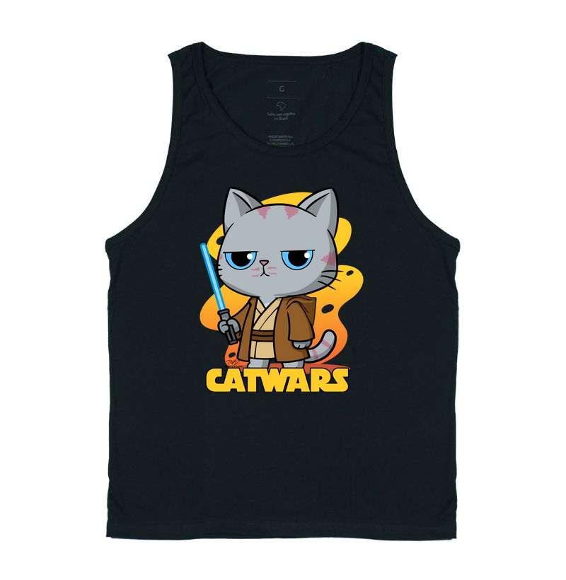 Camiseta Gato Sincero Jedi - Regata