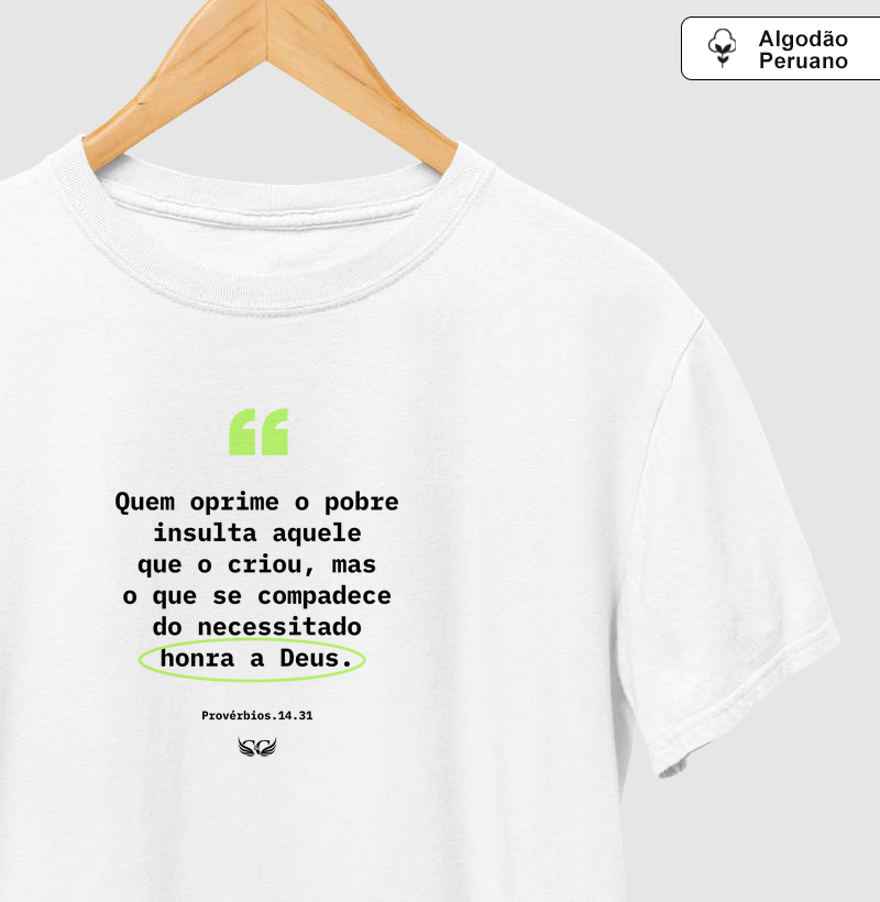 Camisetas em Algodão Peruano Honra a Deus