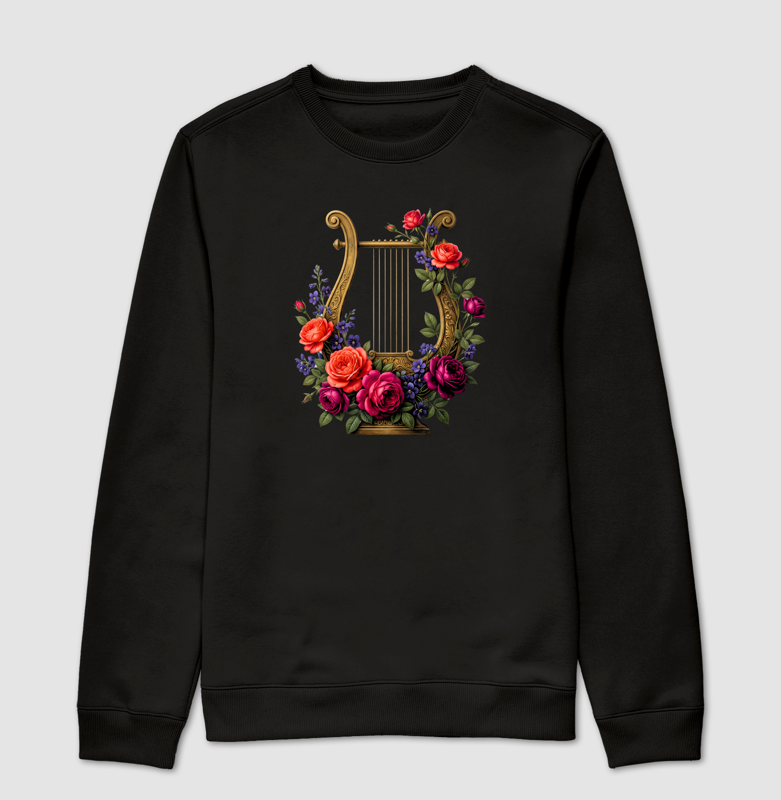 Lira de Apolo — Música em Flor - Suéter Moletom