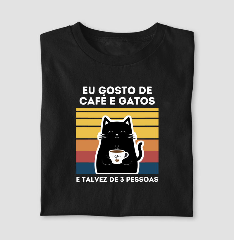 Eu gosto de café e gatos, e talvez de 3 pessoas