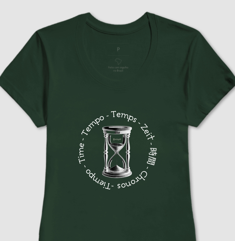 Camiseta Baby Look - Tempo