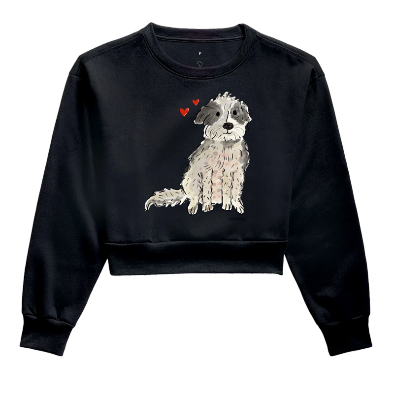Moletom cropped Jack black 